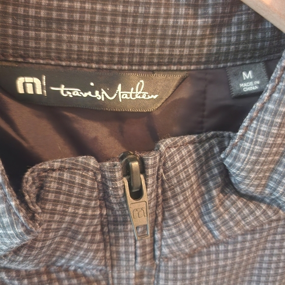 Travis Mathew Black & Gray Houndstooth Vest Mens Medium - Picture 3 of 7